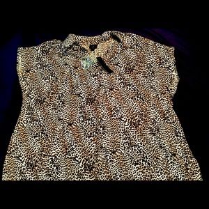 Women’s Worthington Cheetah Print Shirt, size xl